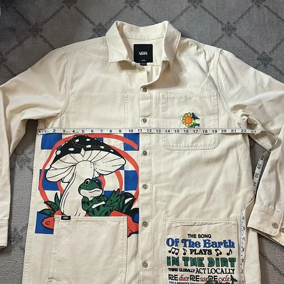 Vans Cream Jacket with Graphic Design